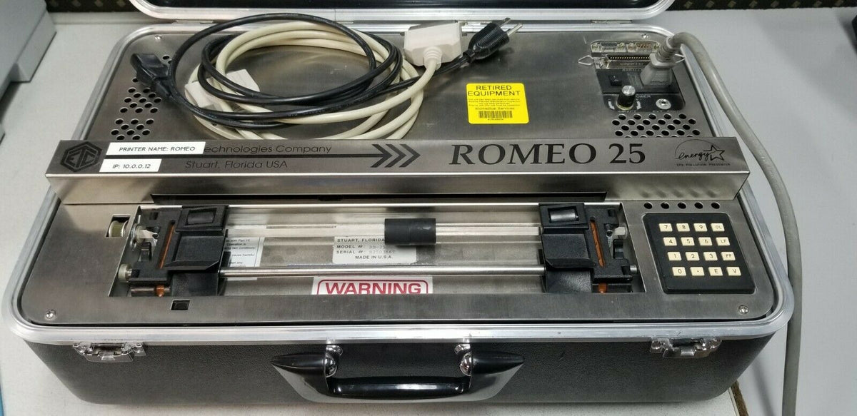 Enabling Technologies Romeo 25 Braille Printer & Pictured Cord Energy Unitedrecovery.ca