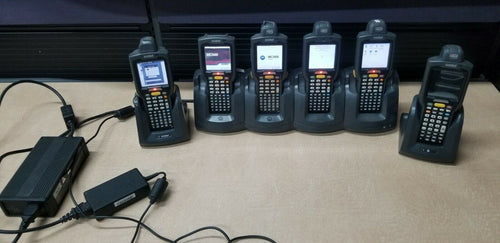 6 x Motorola Symbol MC3090 MC3070 SCANNERS WITH CRD3000-1000R CRD3000-4000E